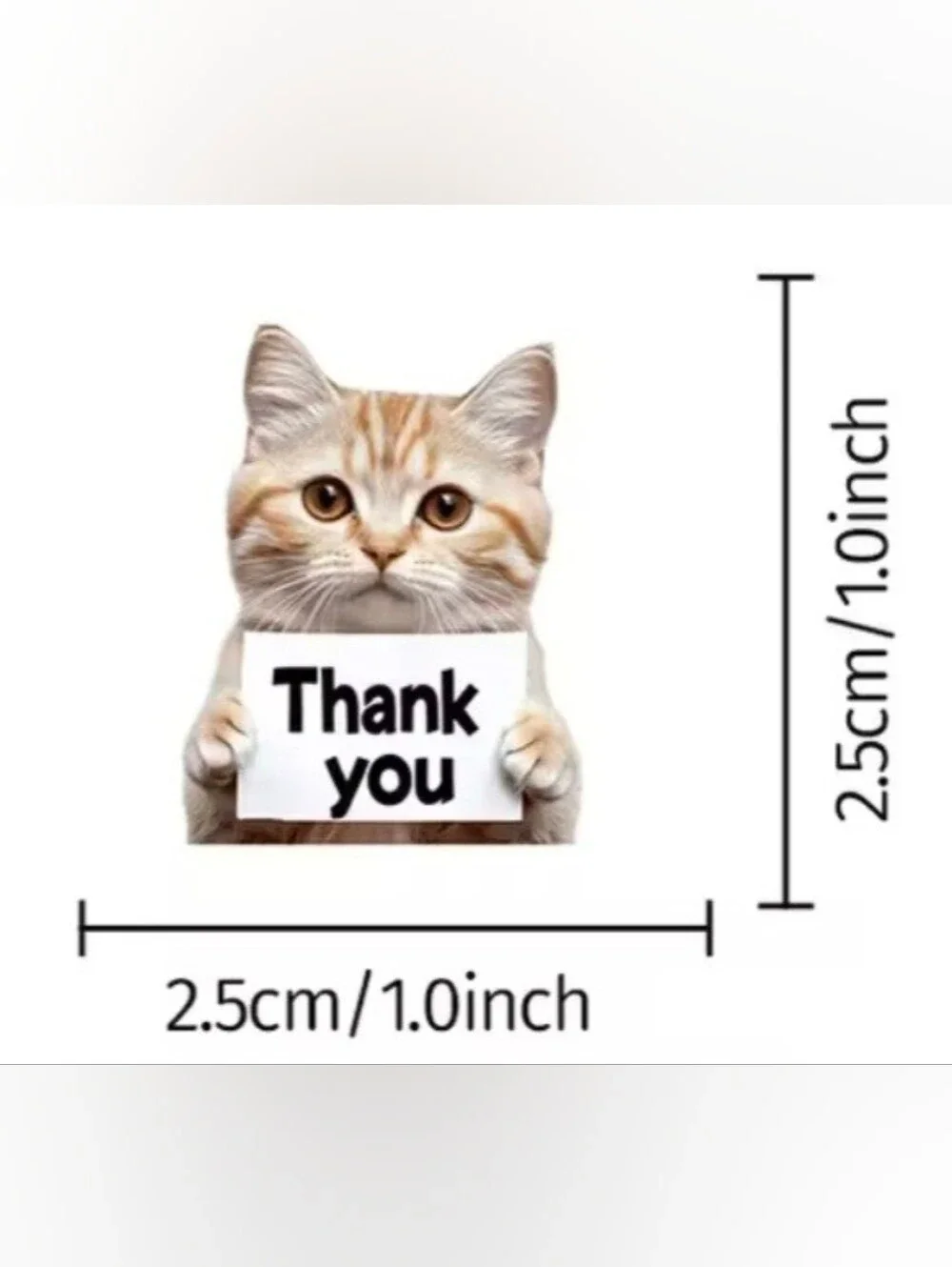2/$13 Cute Cat Thank You Stickers 100Pcs